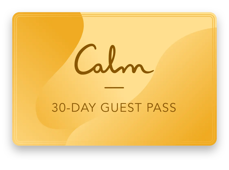 30 day guest pass for Calm