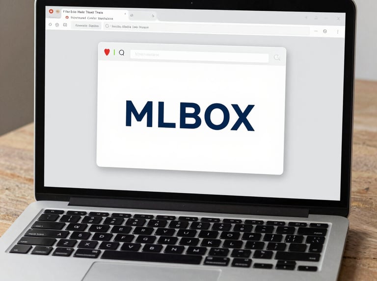 A cozy workspace with a laptop displaying a secure email login screen.