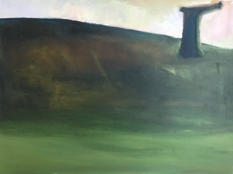 Lanscape oil painting by Lina Mikuzyte