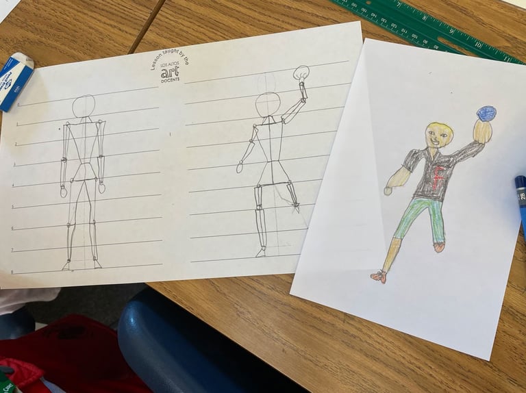 drawings of a human standing up