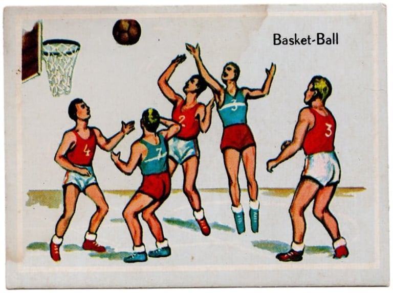 1950s Basket-Ball Collectible European School Cards