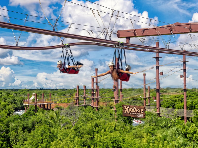 tirolesa parque extremo en xavage xcaret