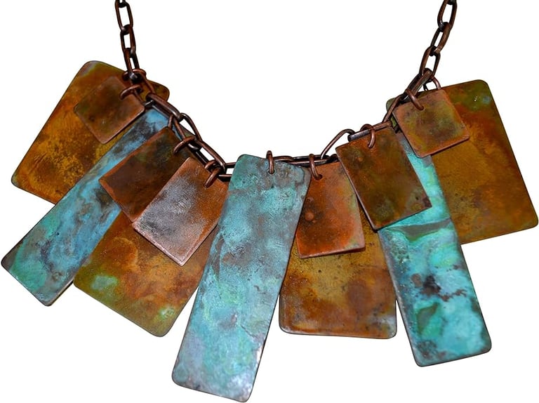 Brutalist Boho Earth Toned Necklace. Elaine Coyne
