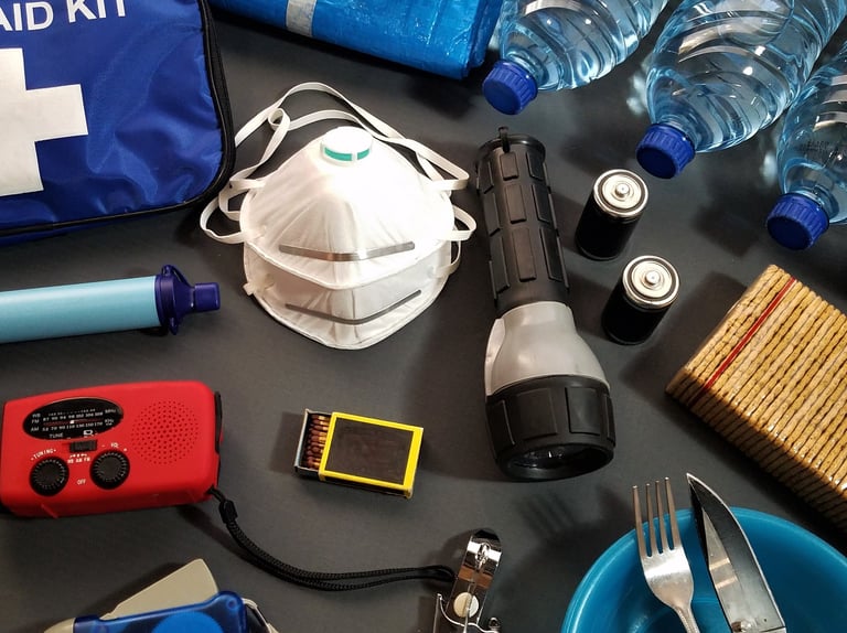 équipement matériel de survie lampe radio four solaire trousse de secours