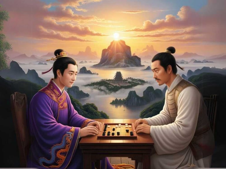 Trần Nhân Tông và Hưng Đạo Vương Đối Thoại Trên Núi