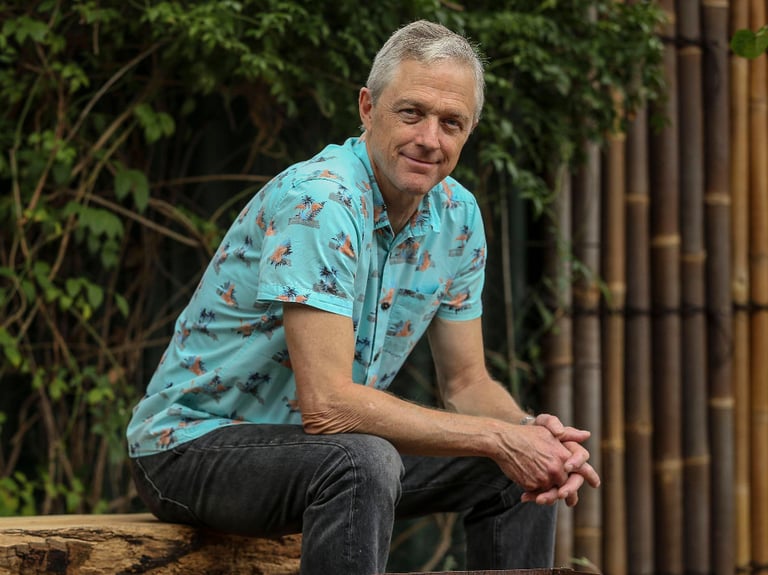 Drayton in his back-yard in Willagee