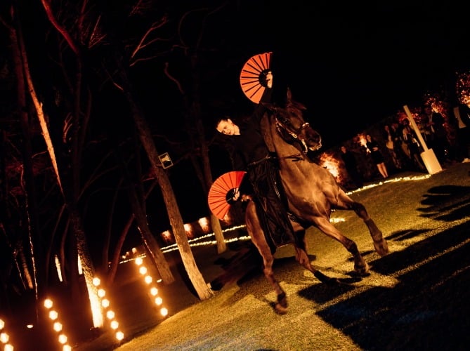 Flamenco equestrian show at corporate event in Villa El Rincon Marbella