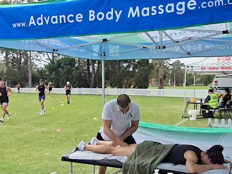 female having a sports leg massage