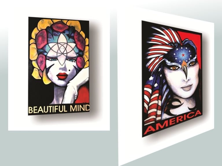 Pop Art Portraits by Artist Painter Maya Britan I Am One Art Gallery