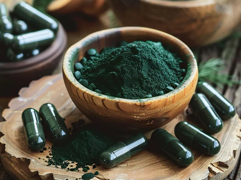 Spirulina and Chlorella Capsules