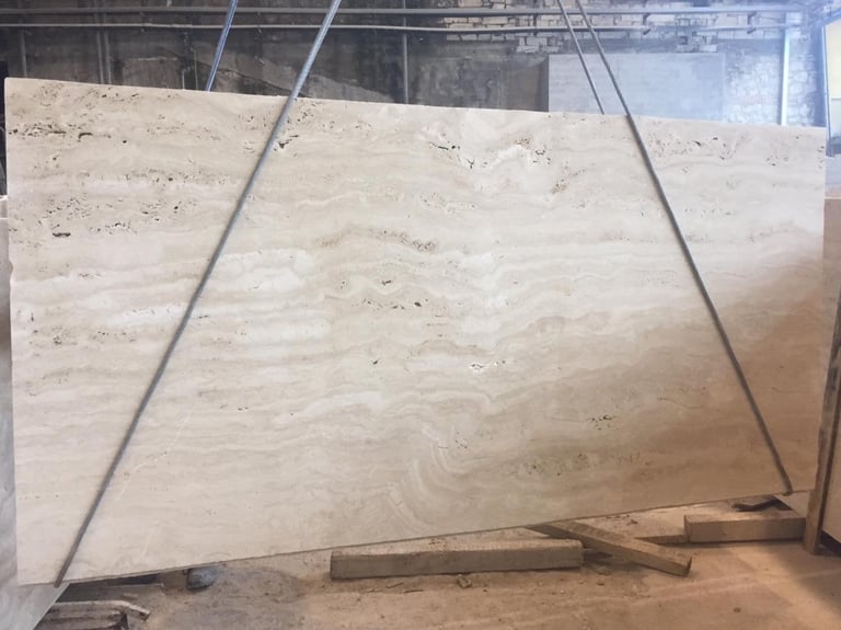 White Travertine Slabs