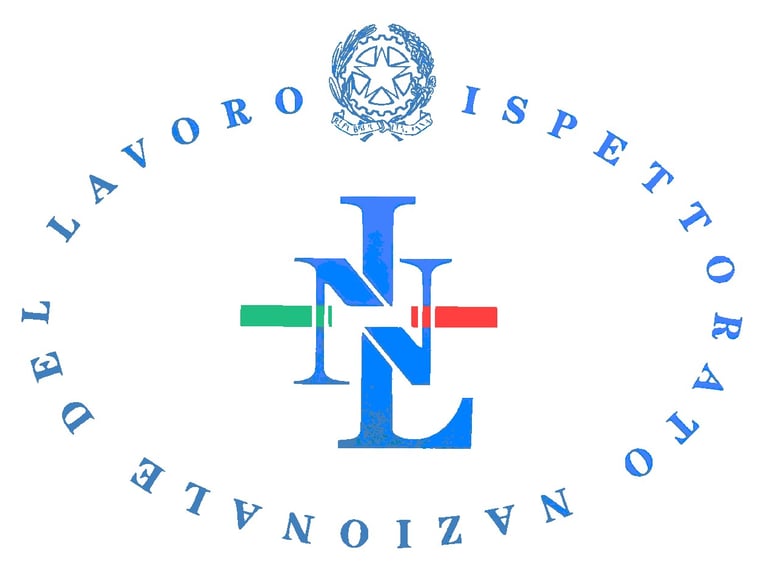 Logo ufficiale dell'Ispettorato Nazionale del Lavoro, con scritta circolare e simbolo tricolore