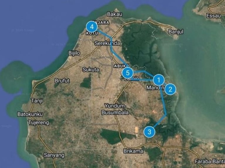 Route map  Stay at Mandinari River Lodge Photo Hide Includes 4 excursions to birding hotspots and 1 
