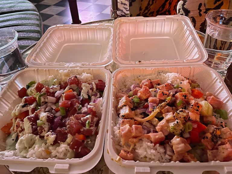 poke bowls Chris Ono Grinds