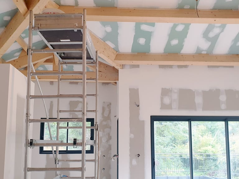 Isolation d'une villa neuve à Crozes-l 'Hermitage