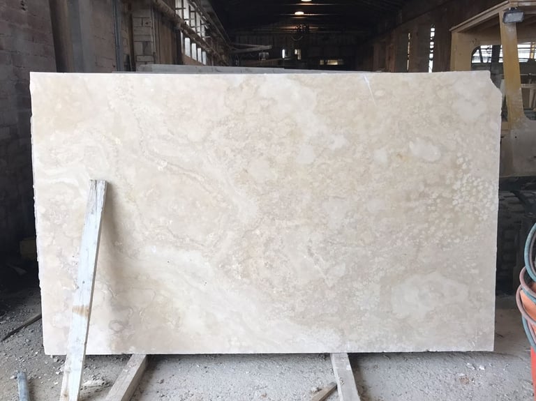 Travertine slabs, natural stone slab, Italian Bianco stone