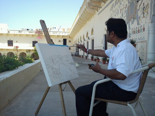 easel-oil-painting-Studio-Ananta-spiritual-libre-essence-anuragk-gupta
