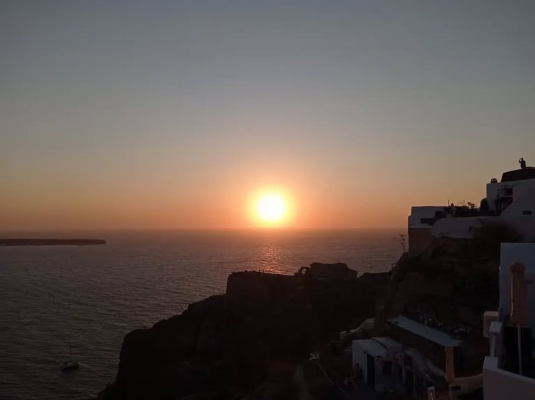 Sunset in Santorini, Greece