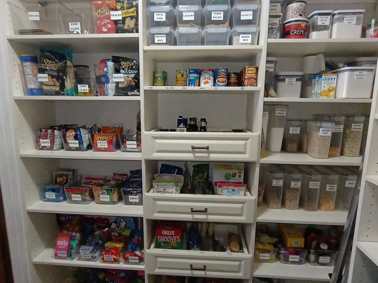 Organized pantry by RevampT Spaces Cincinnati  Northern KY