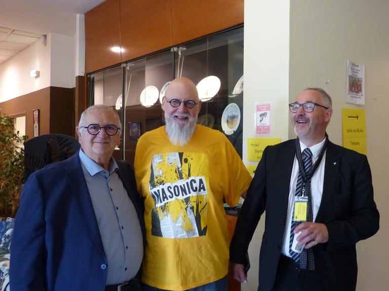 Jean-René Dalle, Jiri Pragman et Patrick Weslinck lors de Masonica Lille 2025