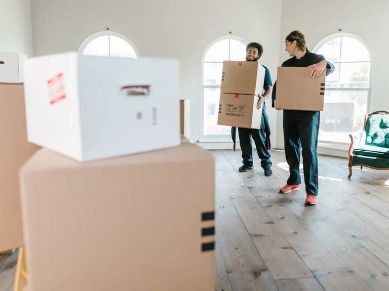 Junk N Stuff crew moving boxes