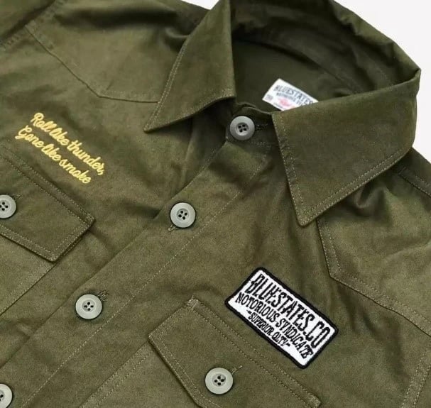 bordir kemeja casual untuk karyawan