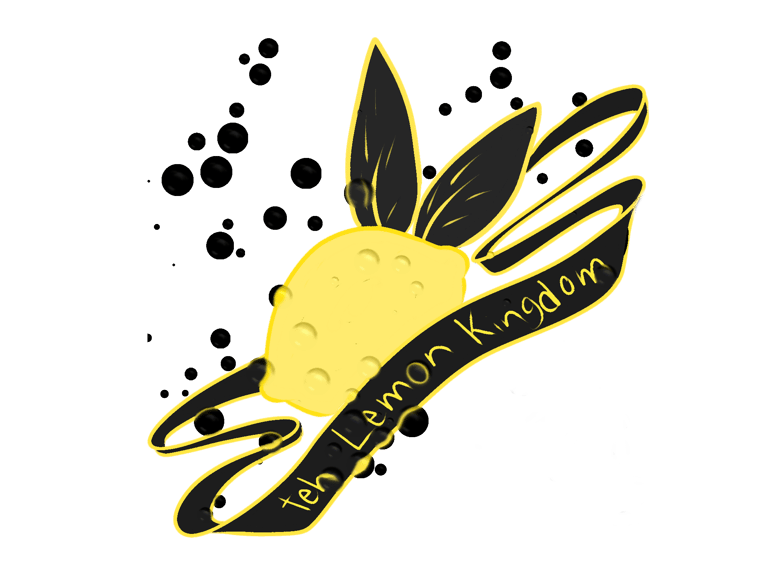 Lemon Kingdom logo, lemon with banner