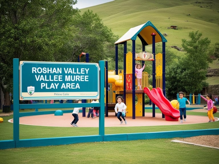 a children's playground area with a playground area and a playground area