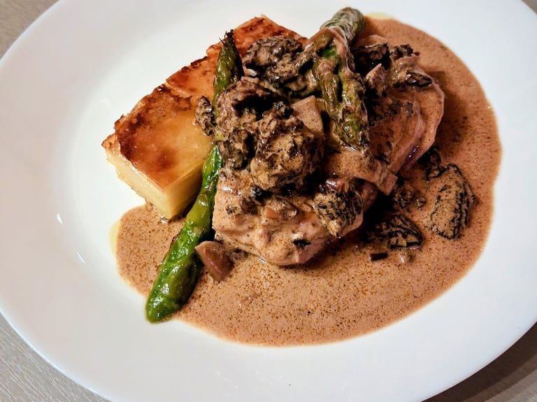 Pintade aux morilles