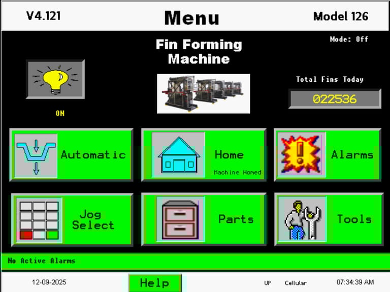 Fin Machine Menu