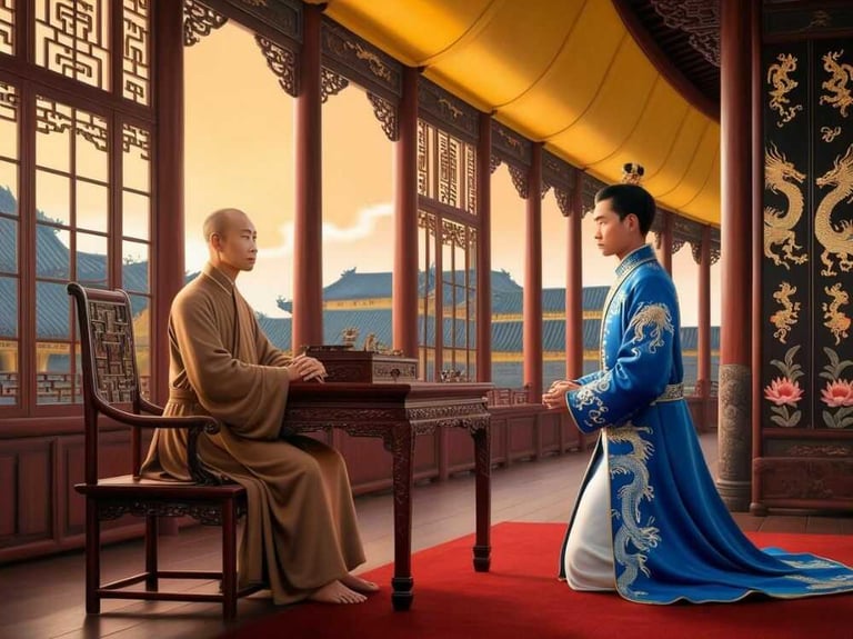 Trần Nhân Tông Chia Ly Trần Anh Tông Tại Cung Điện