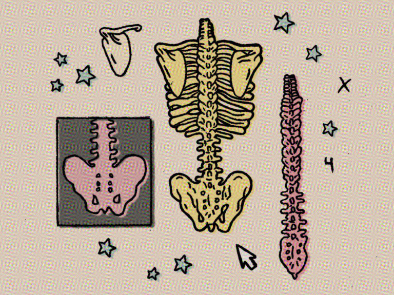 Rough halftoned digital art in comic style with pop art colors the human torso code arrow and stars