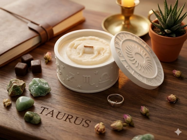 Bougie parfumées artisanale en cire végétale et parfums de Grasse  Collection Astrologique 