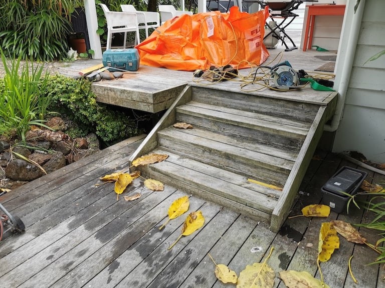 Stairs before renovation