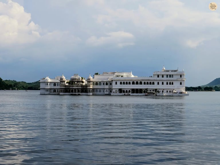 Taj Lake Palace Udaipur set in the middle of Lake Pichhola.