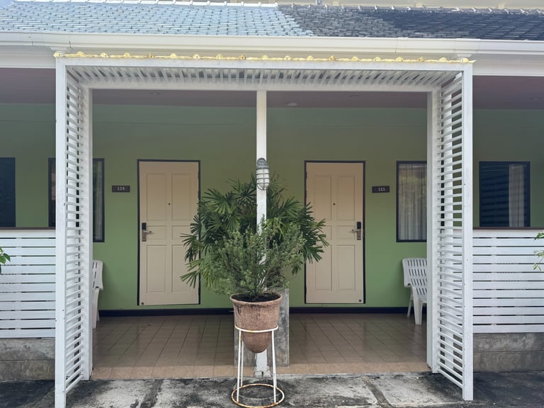 a potted planter sitting on a porch