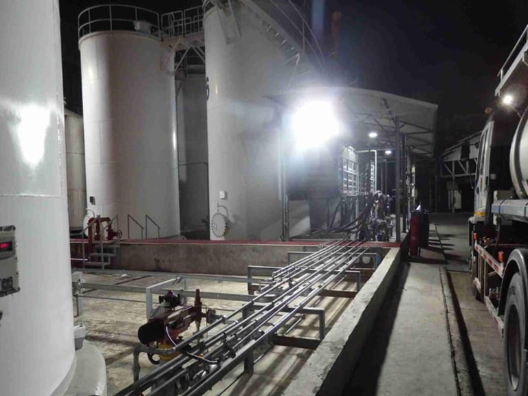 Oil depot ilumination