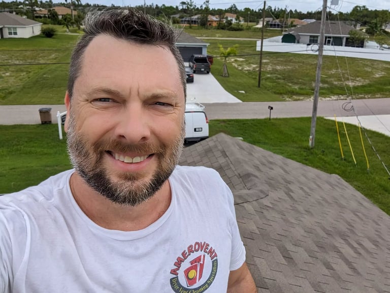 Roof vent cleaning in SW Cape Coral