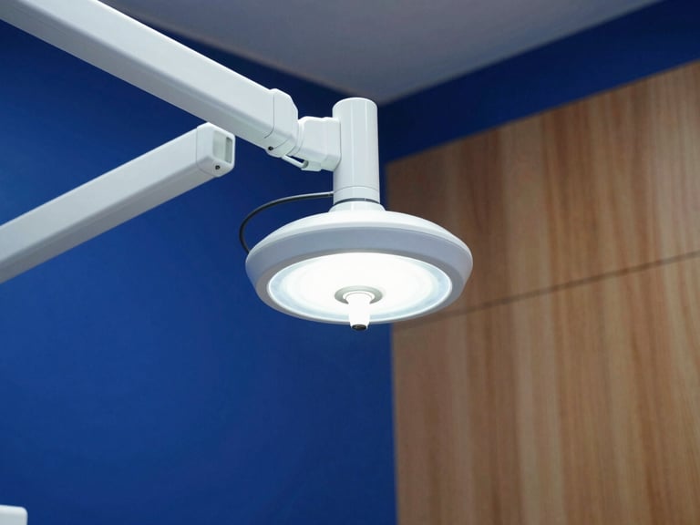 Crisp clinical dental imaging sensor on a sleek mechanical arm, cool white clinical lighting, sharp focus, 35mm