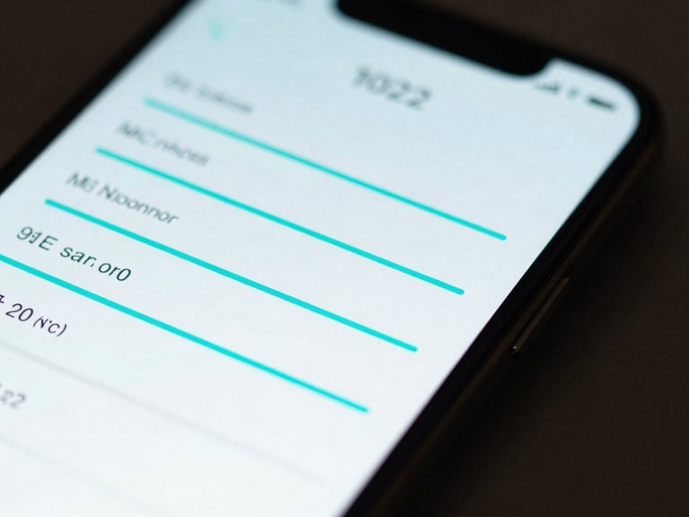 Macro close-up of a high-end personal smartphone displaying a clean security dashboard with neon-cyan data lines, sharp highlights, low-key lighting