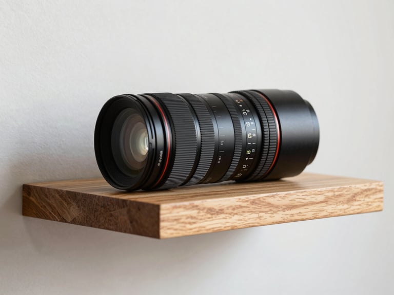Macro shot of a level resting perfectly flat on a newly installed thick wooden floating shelf, crisp natural light