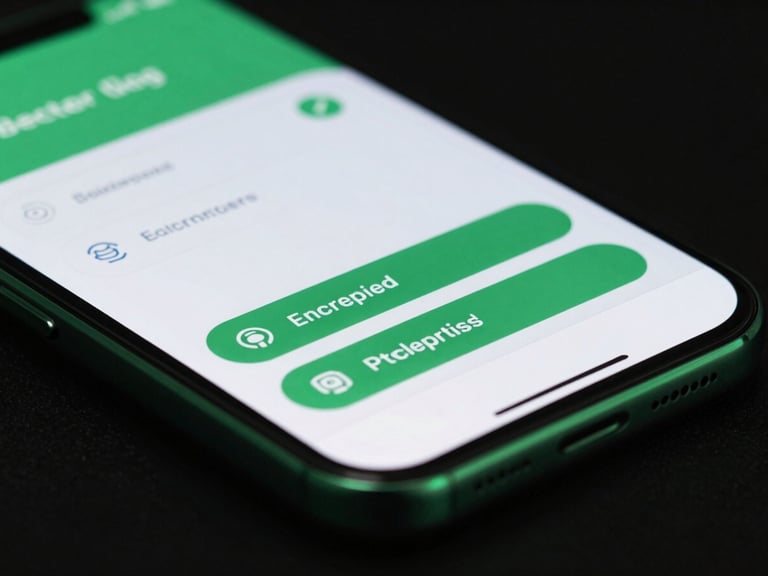 Macro shot of a high-end mobile screen showing a secure banking interface with encrypted biometric authorization prompts, dark emerald rim lighting.