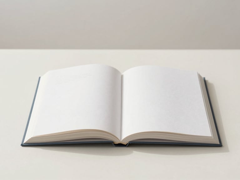 Elegant brand style guide, open book, soft natural light, minimalist desk, crisp focus