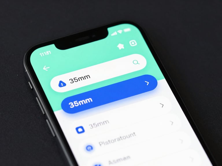 Close-up of a smartphone displaying a sleek investment app interface, vibrant neon mint accents, dark studio background, sharp focus, 35mm