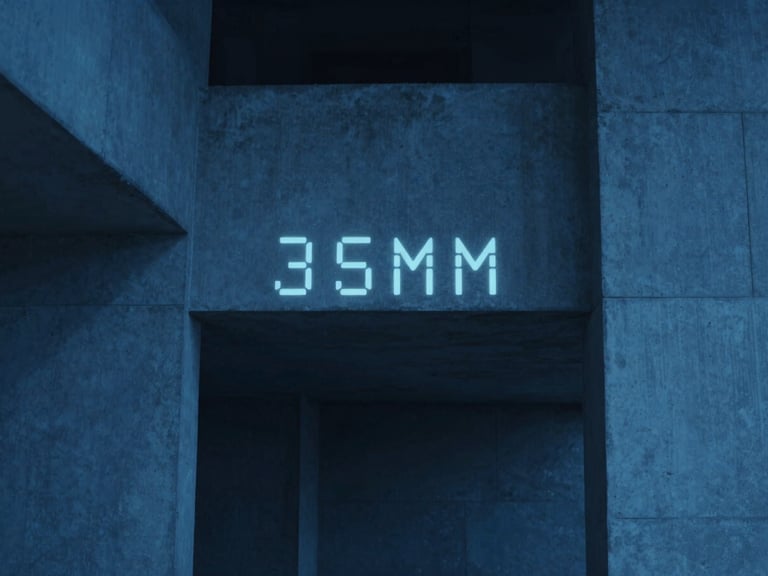 Extreme close-up of a secure, minimalist digital interface with no visible data, cold blue light, technical monospaced typography, 35mm