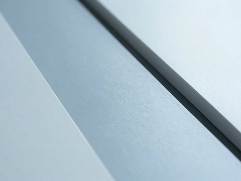 Abstract data visualization of a clean claim pipeline, blue and grey tones, sharp focus, cool clinical photography, bright sterile daylight, desaturated blue and slate tones, 35mm