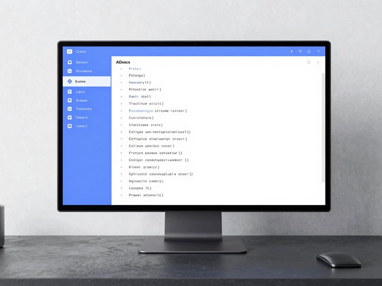 Code snippet displaying clean API documentation and endpoints on a high-resolution screen, minimal modern workspace, high-contrast slate and blue tones, bright natural daylight, crisp details, 50mm lens
