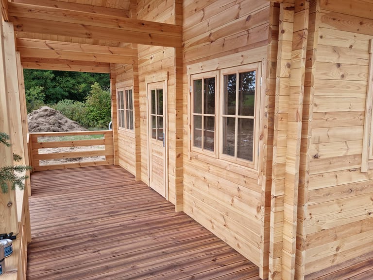 houten prefab tuinhuis 44mm