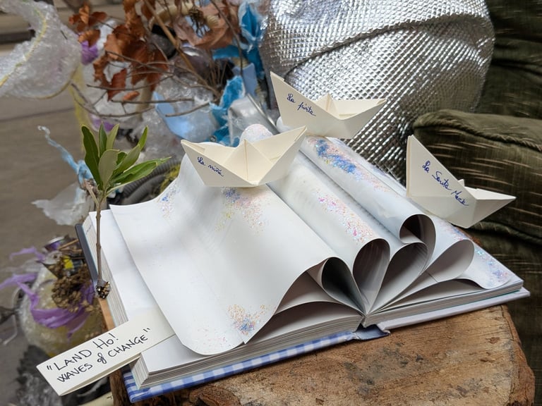 paper boats - art installation