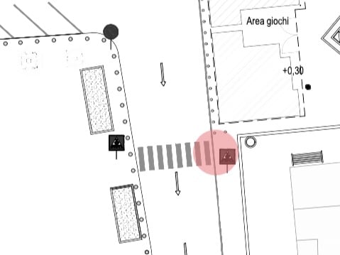 estratto dell'elaborato dei piccoli lavori di piazza castello